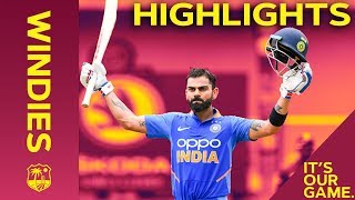 Magnificent Virat Kohli Hits Brilliant Century  Windies vs India 2nd ODI 2019  Highlights [upl. by Theurer]