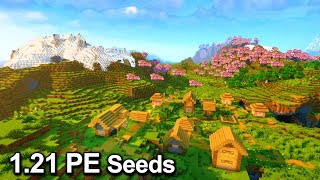 TOP 3 BEST MINECRAFT 1212 PE SEEDS BEDROCK Seeds Minecraft 1212 Bedrock [upl. by Bullard]