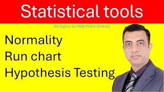 Easily Learn statistical tools with industry examples  Hypothesis testing Normality Run chart [upl. by Aneehsak]