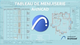 Tableau de Menuiserie  devis quantitatif et estimatif ArchiCAD [upl. by Olnek528]