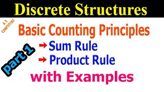 Counting principles  rule of product amp sum  Discrete Structures [upl. by Hunger942]