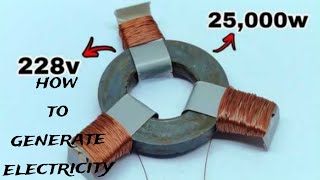 new Project I Turn steel plates and magnet into 228v 25000w free energy generator use copper wire [upl. by Claresta]