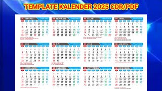 JUAL MASTER KALENDER 2025 CDR PDF HARGA MURAH TEMPLATE KALENDER JAWA HIJRIYAH [upl. by Kiehl248]