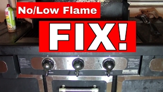 Barbecue BBQ Gas Tank Regulator ChangeWHEN RESETTING DOES NOT WORK FIX LowNo Flame [upl. by Sorel450]