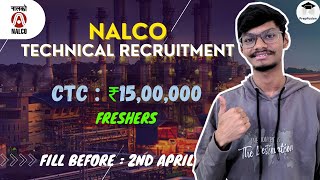 NALCO Recruitment 2024  GET  Permanent Job  Freshers [upl. by Nnaael]