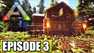 CABIN IN THE REDWOODS quotArk Survival Evolvedquot Ep3 Building [upl. by Neersan138]