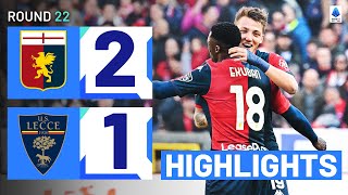 GENOALECCE 21  HIGHLIGHTS  Genoa strikers shine in heroic comeback  Serie A 202324 [upl. by Dnalloh]