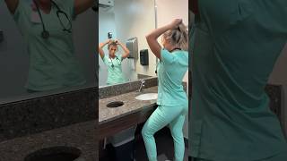 Just getting ready to start 🙃nurses blonde shorts [upl. by Dadelos]