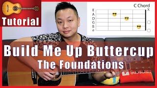 Build Me Up Buttercup Guitar Tutorial  The Foundations  NO CAPO [upl. by Farman]