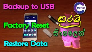 How to Safely Backup Phone Data to USB Before Factory Reset 😍 සිංහලෙන් [upl. by Orimar491]