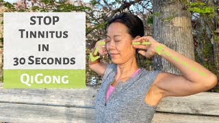 STOP TINNITUS IN 30 SECONDS  QIGONG  TCM [upl. by Adlaremse]