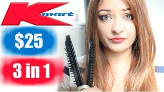 Testing the 25 3 in 1 KMART Hairstyler [upl. by Naehs248]