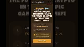 football crypto tokens memefi coin video code 27 August [upl. by Attelrahs64]