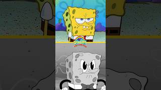 SpongeBob goes black amp white ⚫️⚪️  shorts [upl. by Aerdnod148]