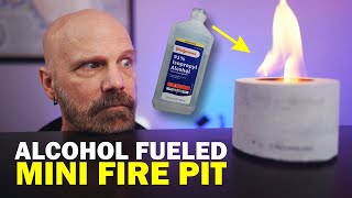 Mini Firepit Review AlcoholFueled Heat on Demand [upl. by Anegal991]