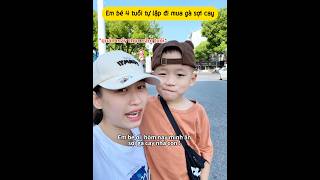 Thử thách em bé 4 tuổi tự lập đi mua sợi gà cay 1 mình tại Trung Quốc shorts funny viral [upl. by Ahsikin]