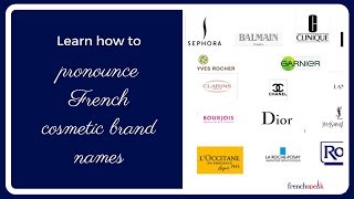 Pronounce French cosmetic brand names [upl. by Wandy]