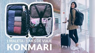 Cómo organizar la maleta de mano  1 mes de viaje  KONMARI [upl. by Latreese387]