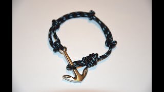 How to tie a Paracord anchor bracelet  sailor bracelet best version [upl. by Kokaras]