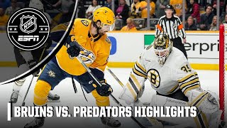 Boston Bruins vs Nashville Predators  Full Game Highlights  NHL on ESPN [upl. by Yessac]