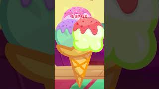 Apprenez les tailles avec de la crème glacée🍦 shorts shortsfeed omnomcartoon [upl. by Cissy85]