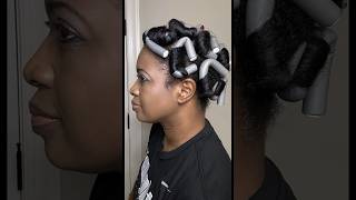 Easy Tutorial for Flexi Rods on Short Natural Hair natural shorts [upl. by Edras737]