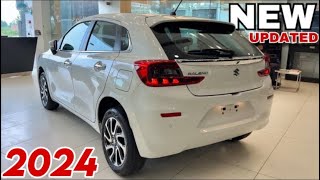 NEW 2024 BALENO ALPHA UPDATED TOP MODEL White Colour  Maruti Suzuki Baleno Alpha 2024 Model [upl. by Ymmas]