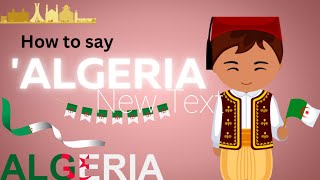 Pronunciation of Geographical Name Algeria  How to Say Algeria  Learn English With GuRu 9 [upl. by Kylie]