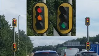 Motorway Slip Road PartTime Traffic Lights on M25 [upl. by Milde]