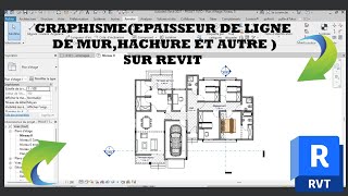 Graphisme épaisseur de ligne de mur hachure et autres sur revit [upl. by Akirret]