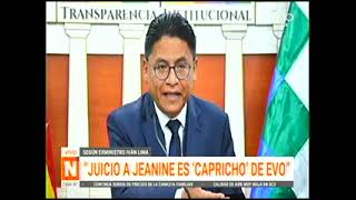 01102024 IVAN LIMA CALIFICO JUICIO A JEANINE AÑEZ COMO UN CAPRICHO DE EVO UNO [upl. by Dolli]