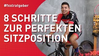 Die perfekte Rennrad Sitzposition in 8 Schritten einstellen [upl. by Hadeehuat100]