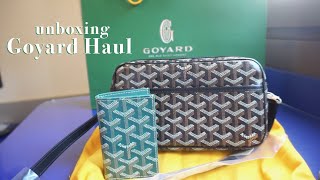 Goyard Unboxing Haul  CAPVERT PM Bag amp SaintPierre Card Wallet [upl. by Wenoa977]