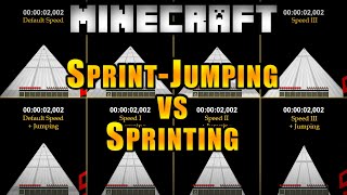 Minecraft  SPRINTJUMPING Speed Test [upl. by Suiravad]