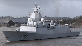 Sleek Norwegian warship goes to sea 🇳🇴 🇬🇧 [upl. by Cofsky]