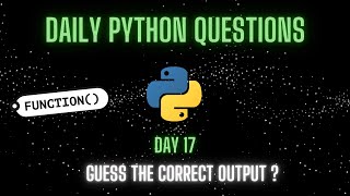 Solving 100 Python MCQs in 100 Days  Day 17 Challenge [upl. by Idyak]