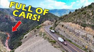 MOST TERRIFYING ROAD IN ARIZONA The Salt River Canyon  60 Year Old Car Wreck Found [upl. by Ahto]