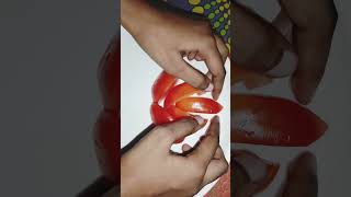 Carving a salad platter vegetablecarving creative decoration [upl. by Aerdnaid162]