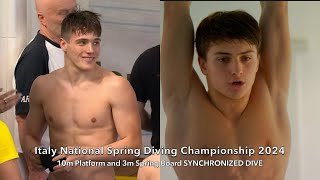 Stefano Belotti 🥇10m 3m Spring Board SYNCHRO  🇮🇹 National Spring Diving Championship 2024 [upl. by Neddie135]