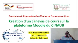 Création dun canevas de cours sur Moodle [upl. by Clarice6]