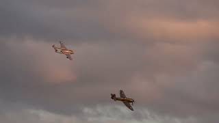 shorts Sea Fury and De Havilland Vampire Flyby [upl. by Berardo]