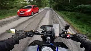 4K 2022 MT09 SP Doing High Speed On Small Forest Road mt09sp yamahamt09 bikelife gopro 4k [upl. by Gilles]