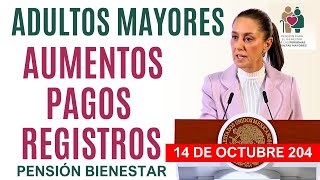 AVISO DE LA PRESIDENTA ADULTOS MAYORES PAGOS AUMENTOS Y REGISTROS [upl. by Aynotak]