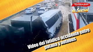 Video del fatídico accidente entre patana y autobus [upl. by Ormond761]