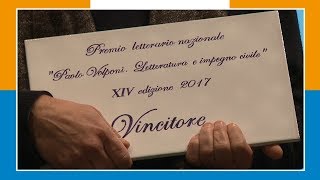 PREMIO PAOLO VOLPONI VINCE GIOSUE CALACIURA CON IL LIBRO quotBORGO VECCHIOquot 02 12 17 [upl. by Goodyear565]