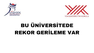 Bu Üniversitede REKOR Gerileme Var Adı Çıkmış Dokuza İnmez Daha Sekize [upl. by Danie]