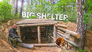 My biggest dugout Shelter building in the woods building in the woods [upl. by Aik]