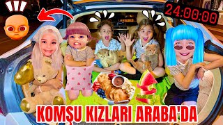 KUZEY ELİF KOMŞU KIZLARI İLE 24 SAAT ARABA’DA KALDIK  BABAM KORKUTTUدي دي ميدو  لولو  قناة وناسة [upl. by Maryl]