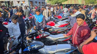 ৫০ হাজার টাকায় বাইক। Honda CDI H100S in Alamdanga bike hat। second hand bike hat pulser 4v apache [upl. by Ijuy]