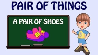 Learn Pair Of Things  Basic English Grammar Lessons For Kids  Preschool Learning For Kids [upl. by Aicssej279]